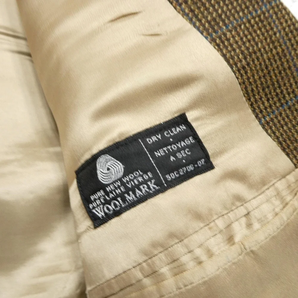 Marshall Field's Blazer Mens 42R Brown Plaid Wool Tweed Sport Coat Jacket Canada